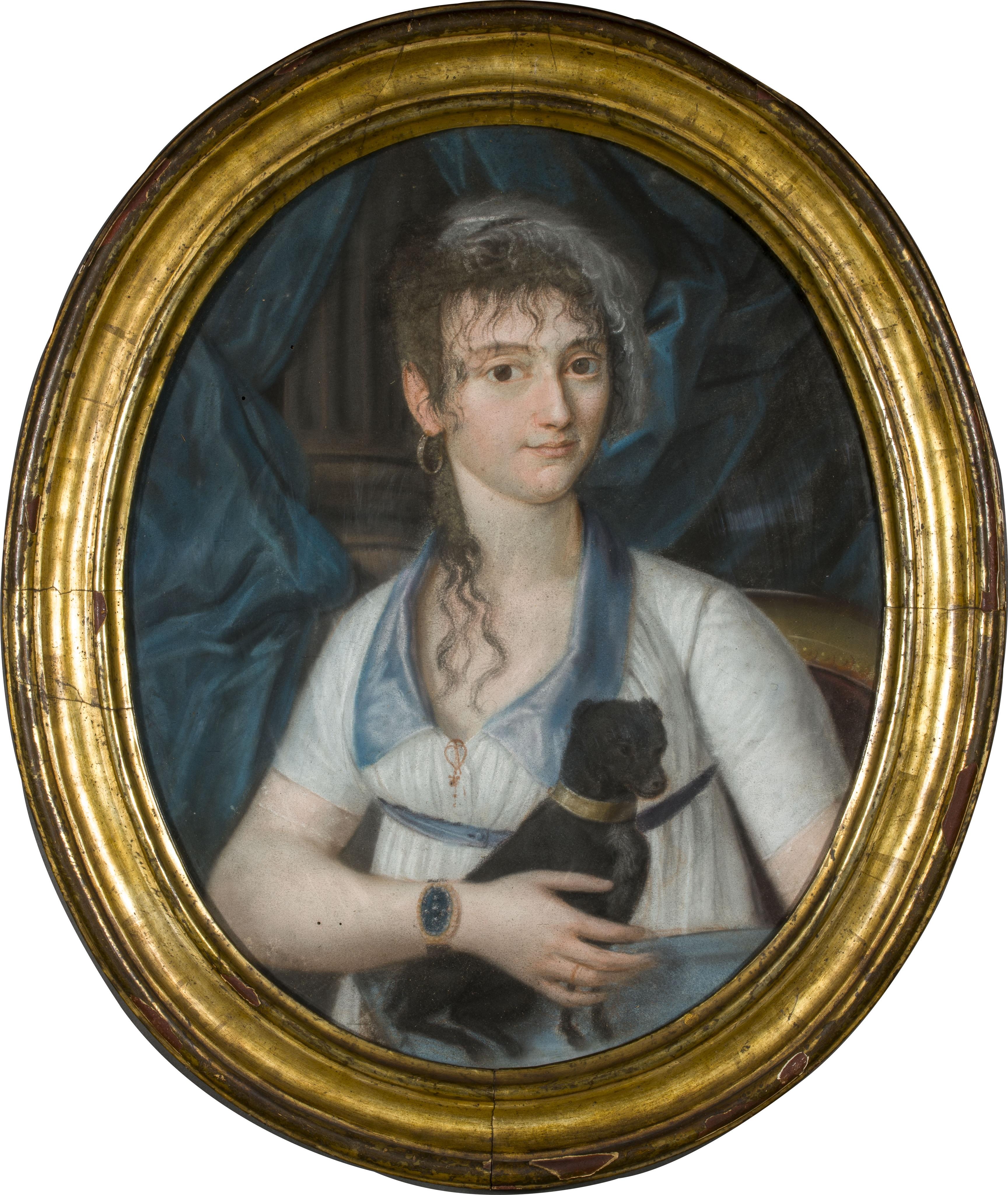 Canvas 18th Century French Portrait Jean-Baptiste Soyer For Sale