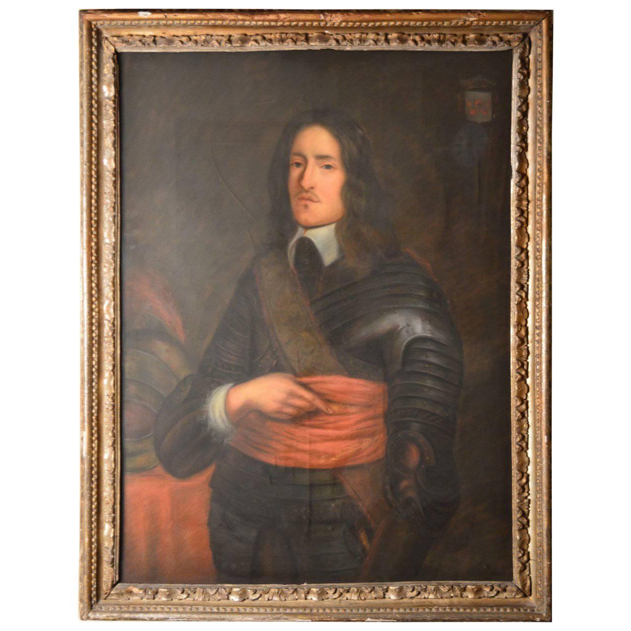 18th Century French Portrait of a Nobleman in the Original Frame For Sale