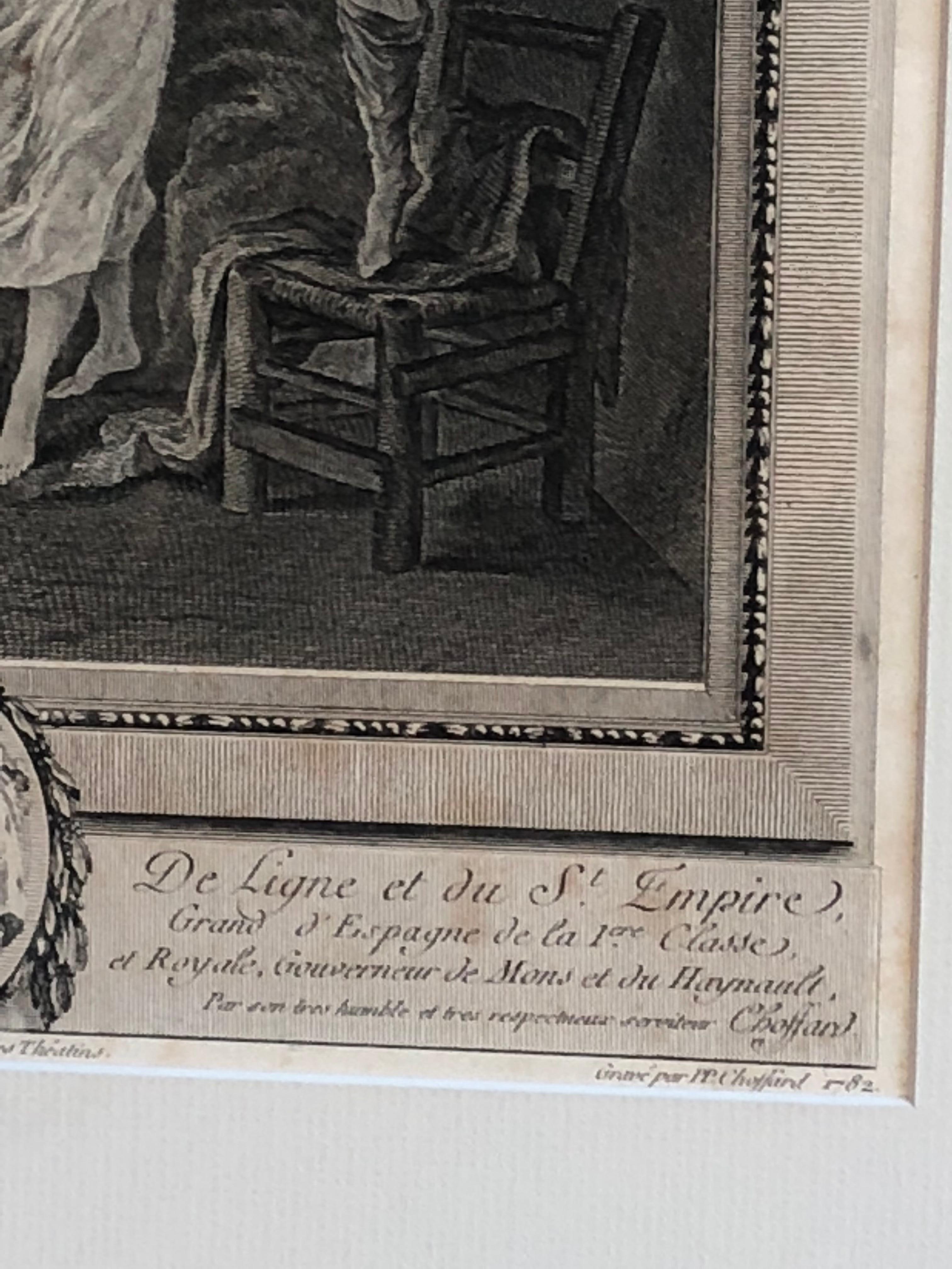 Französischer Druck des 18. Jahrhunderts von Pierre Philippe Choffard im Zustand „Gut“ im Angebot in Doylestown, PA