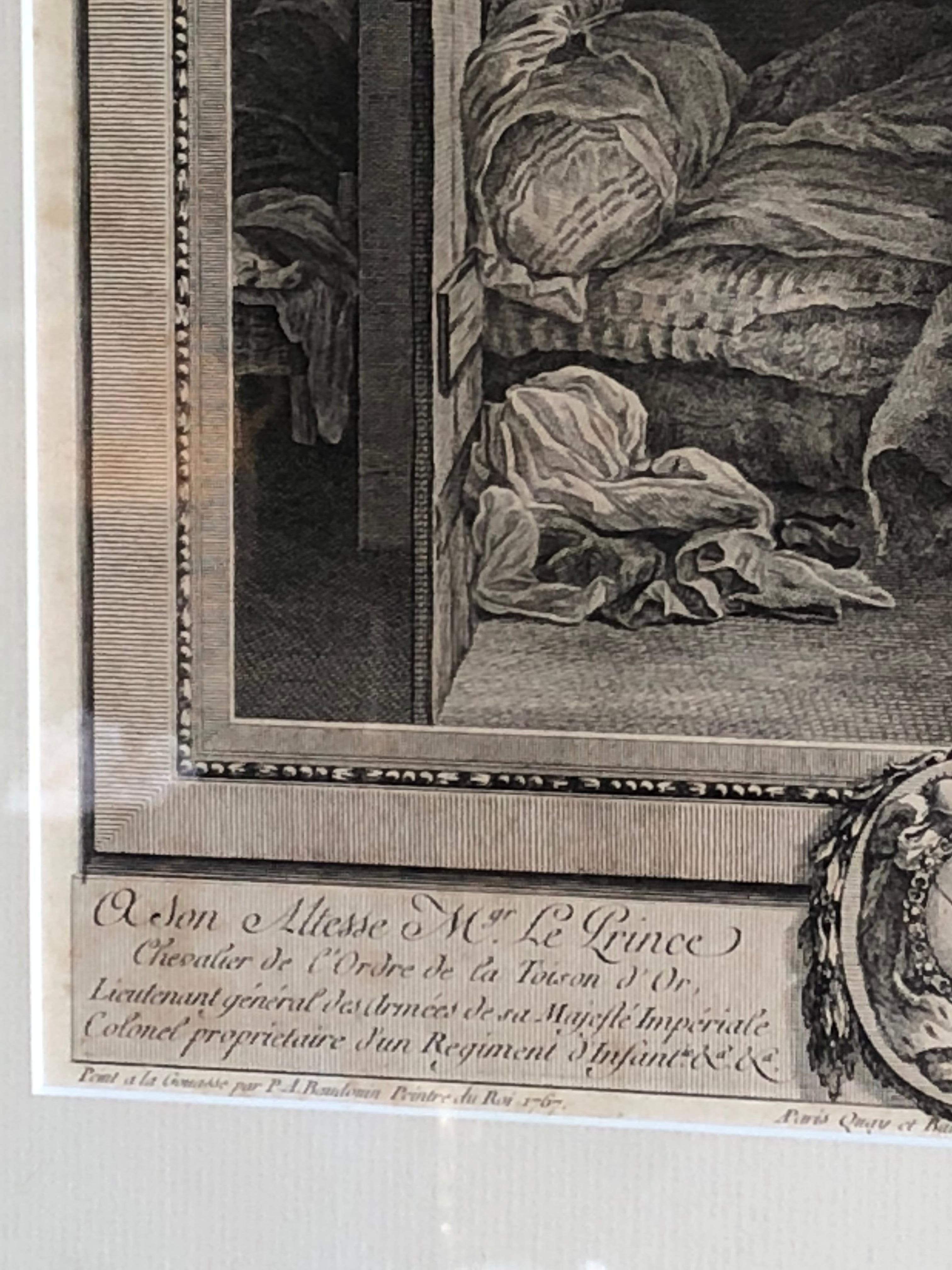 Paper 18th Century French Print by Pierre Philippe Choffard For Sale
