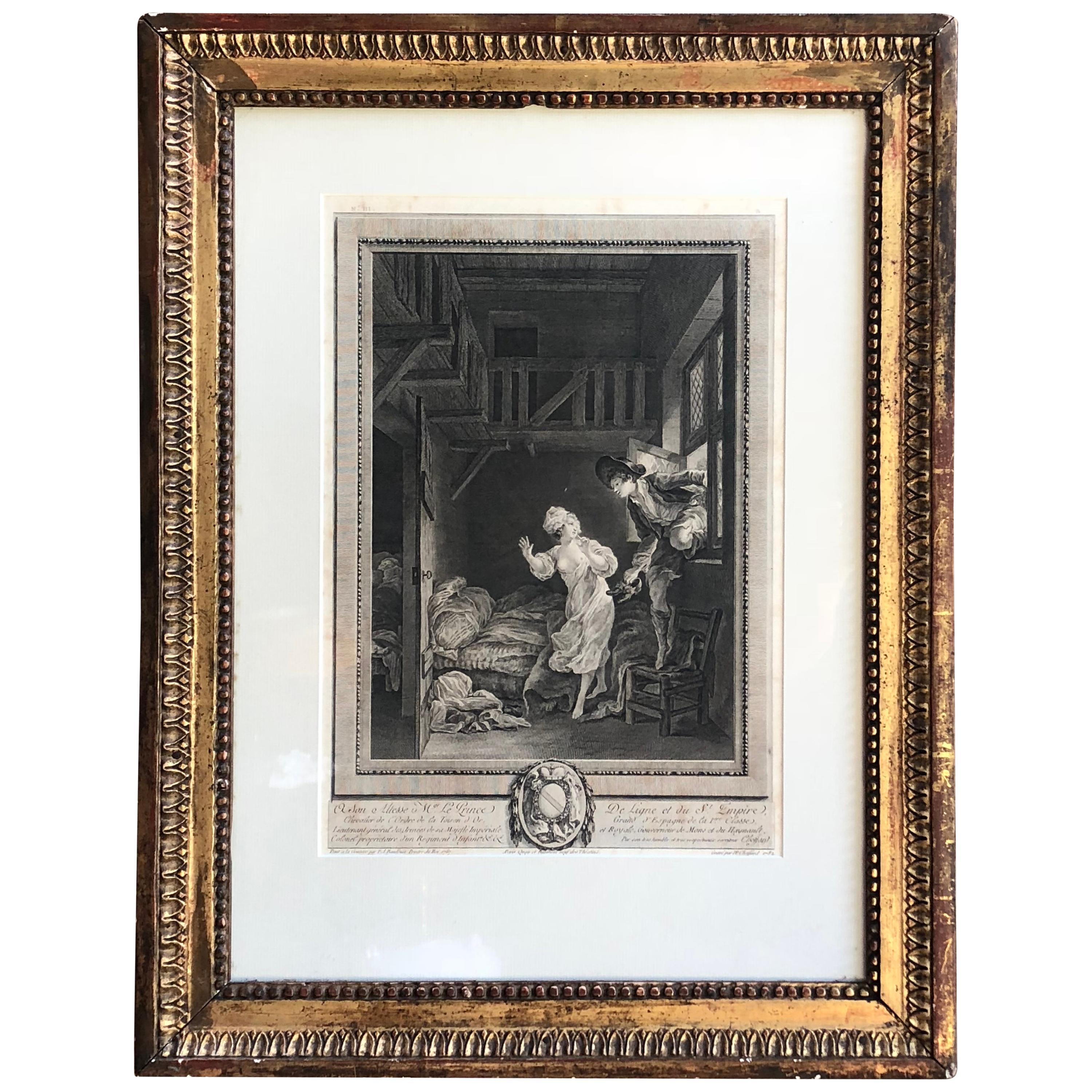 Französischer Druck des 18. Jahrhunderts von Pierre Philippe Choffard
