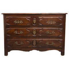 18th Century French Provencal Carved Walnut Commode