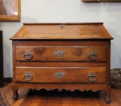 18th Century French Provencal Commode Bureau Desk, Walnut