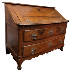 18th Century French Provencal Commode Bureau Desk, Walnut