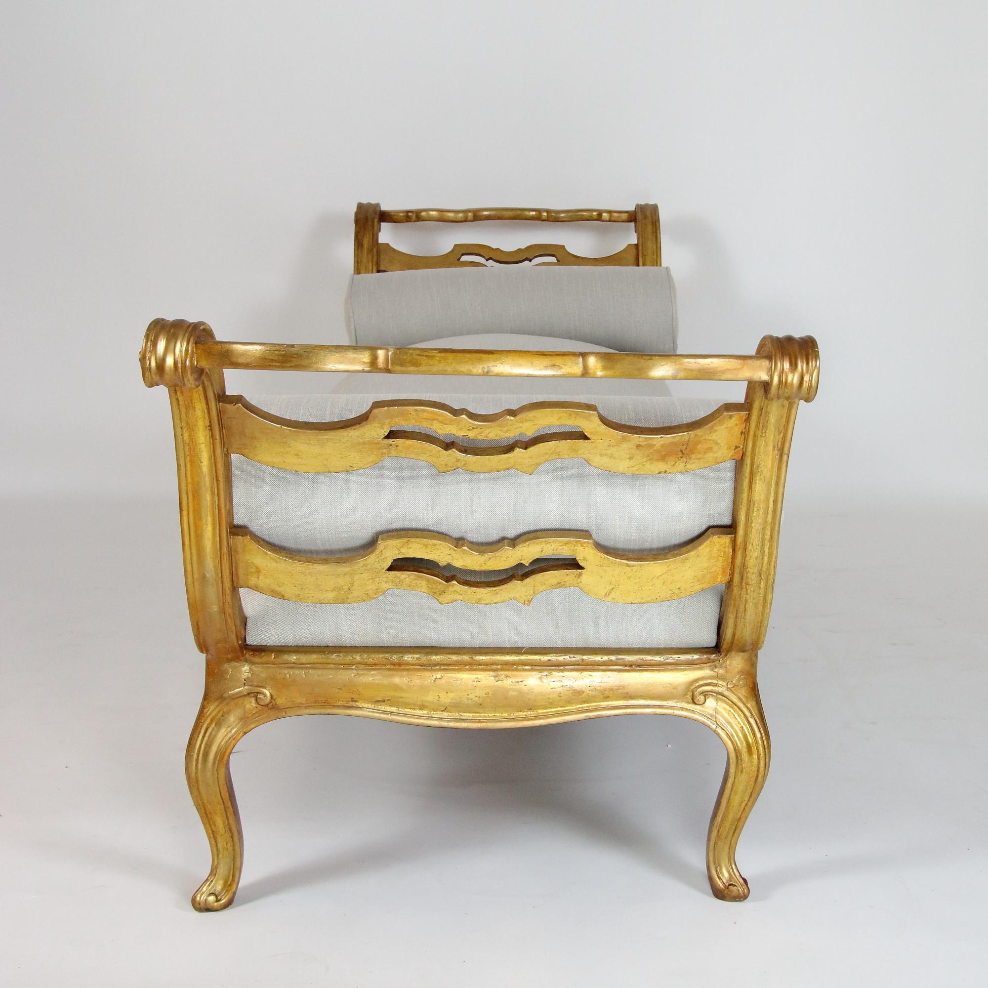 18th Century French/Provencal Louis XV Giltwood Bench or Daybed 1