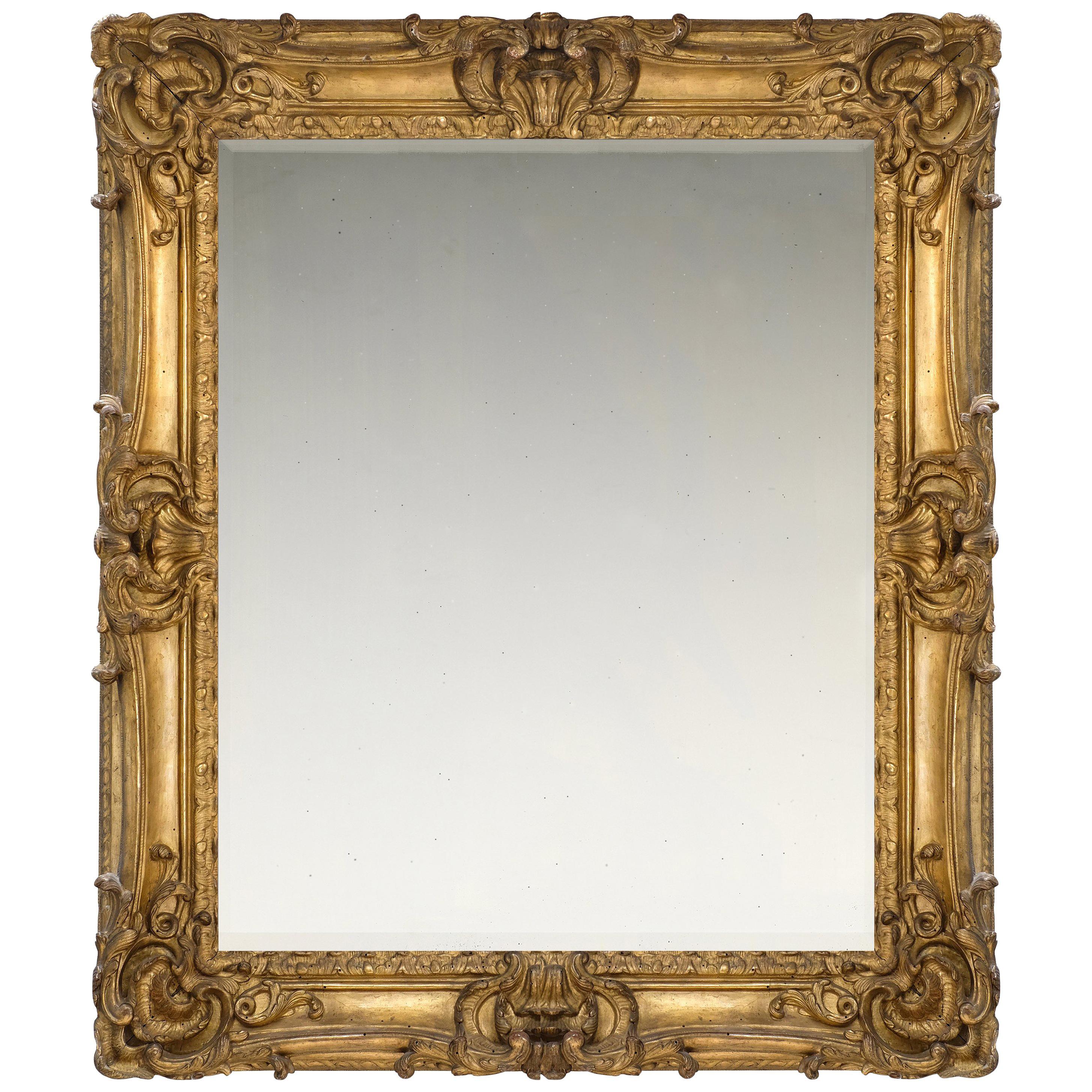 18th Century French Provençal Louis XV Rococo Frame, with Choice of Mirror For Sale