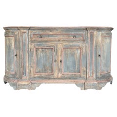 Armoire ancienne Demi-Lune en pin provençal français du 18ème siècle