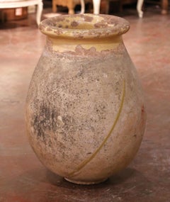 18th Century French Provencal Terracotta Olive Oil Jar from Biot