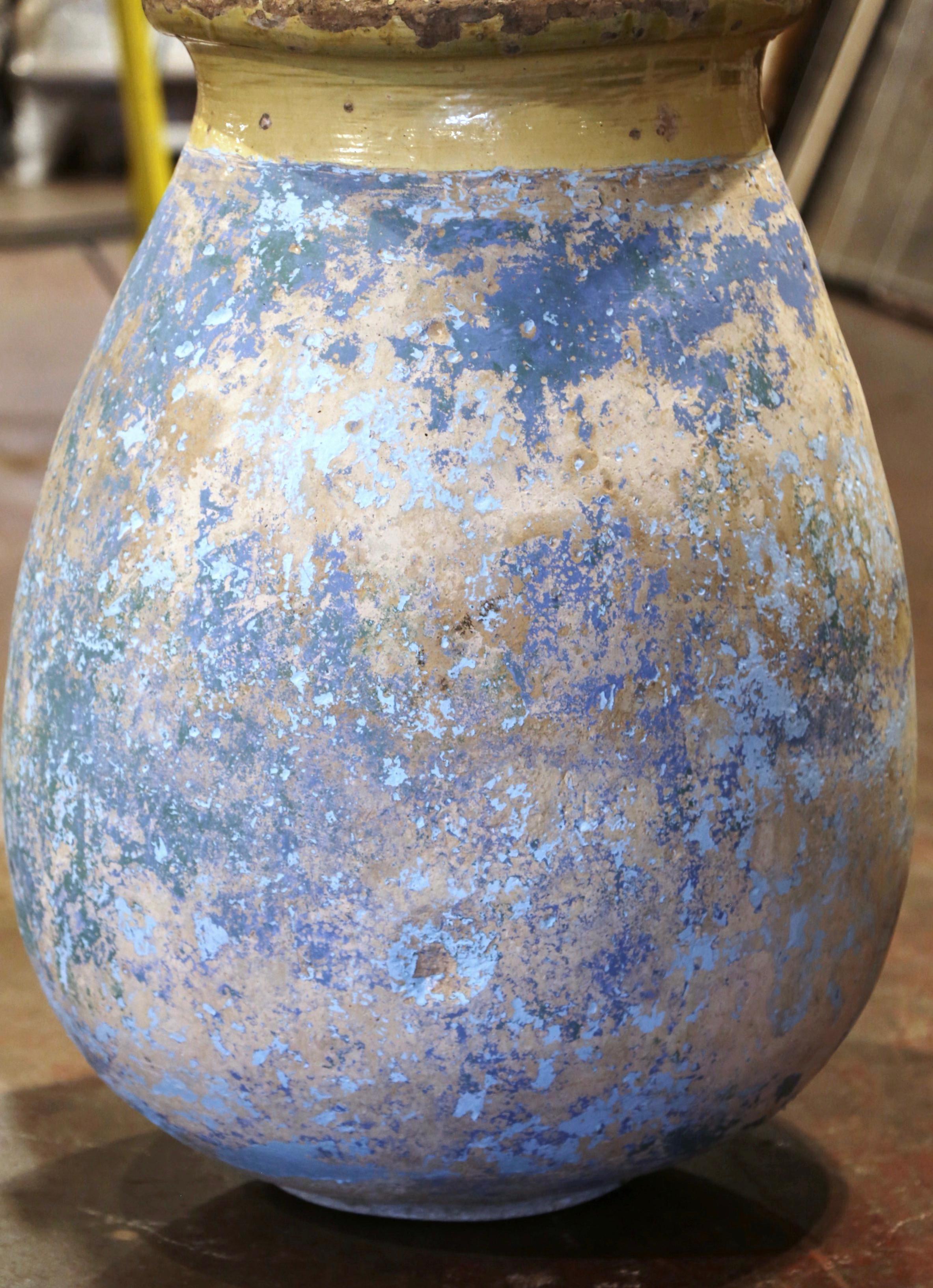 Französisches provenzalisches Terrakotta-Oliv-Ölgefäß aus Biot aus dem 18. Jahrhundert  im Zustand „Hervorragend“ im Angebot in Dallas, TX