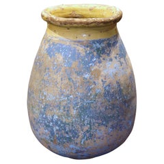 Pot à huile d'olivier provençal français du 18ème siècle en terre cuite de Biot