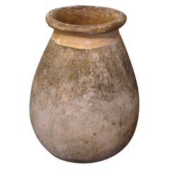 Pot à huile d'olivier provençal français du 18ème siècle en terre cuite de Biot