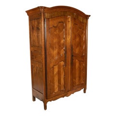 Antique 18th Century French Provincial Armoire in Cherrywood