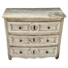 Antique 18th Century French Provincial Bleached Oak Commode
