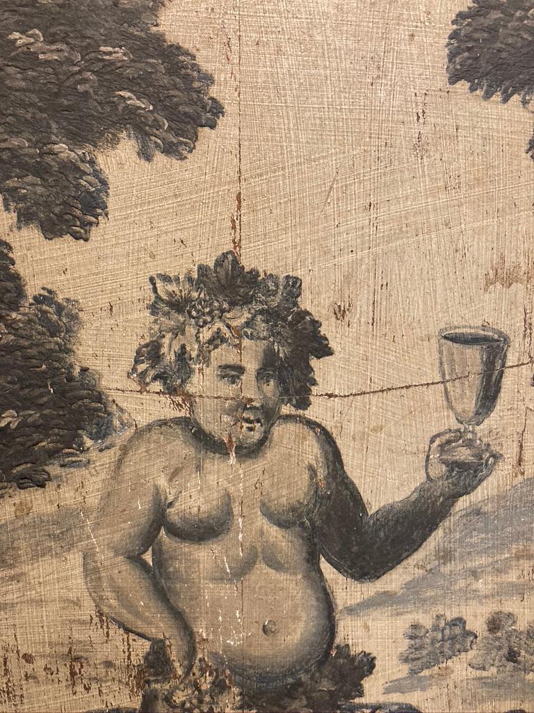 18th Century French Provincial Boiserie Panel Painting of Bacchus 11