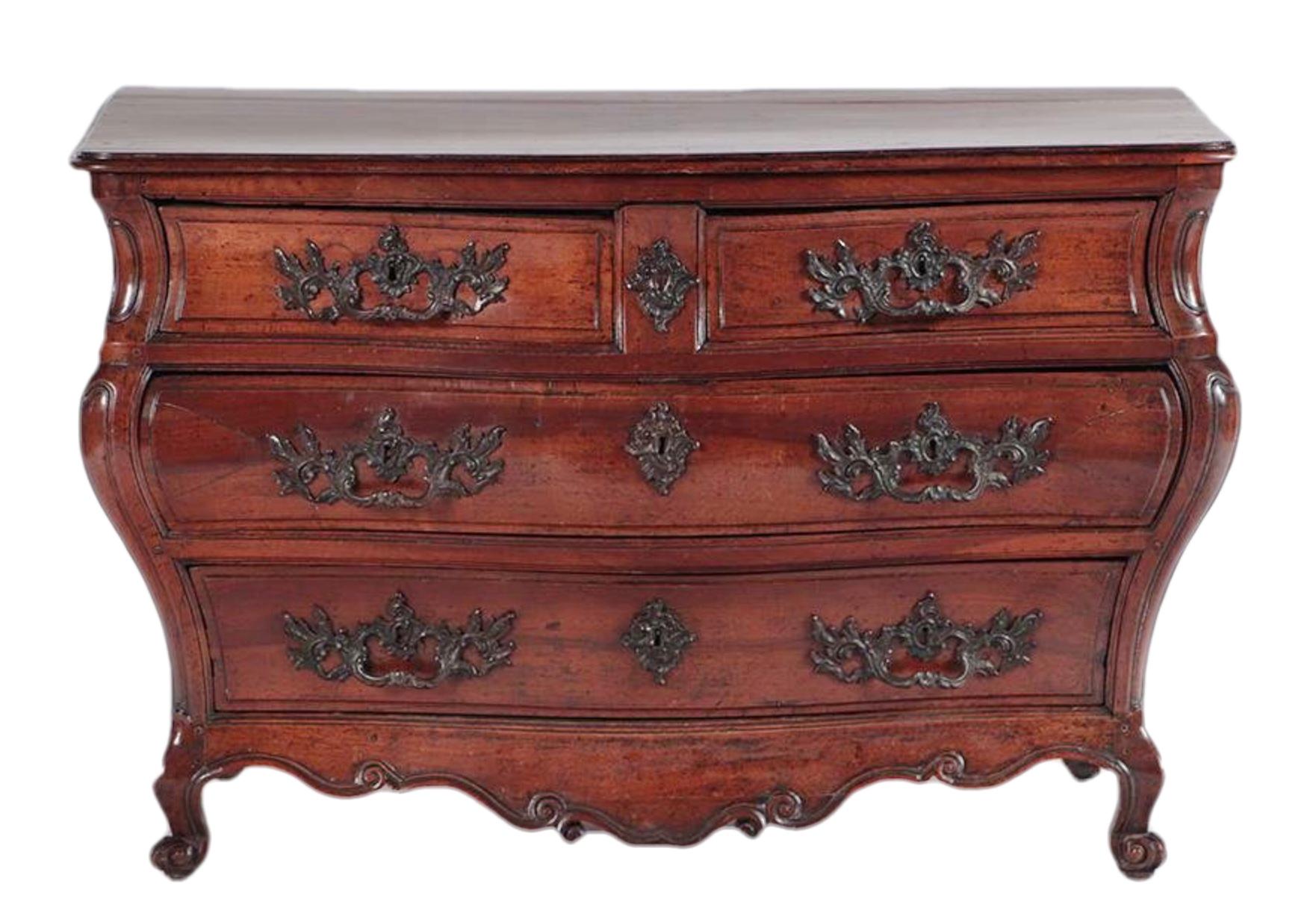 18th Century French Provincial Bombay Walnut Commode For Sale 4