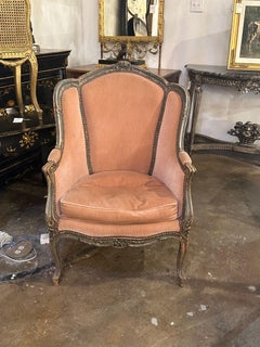 18th Century French Provincial Carved and Painted Begere