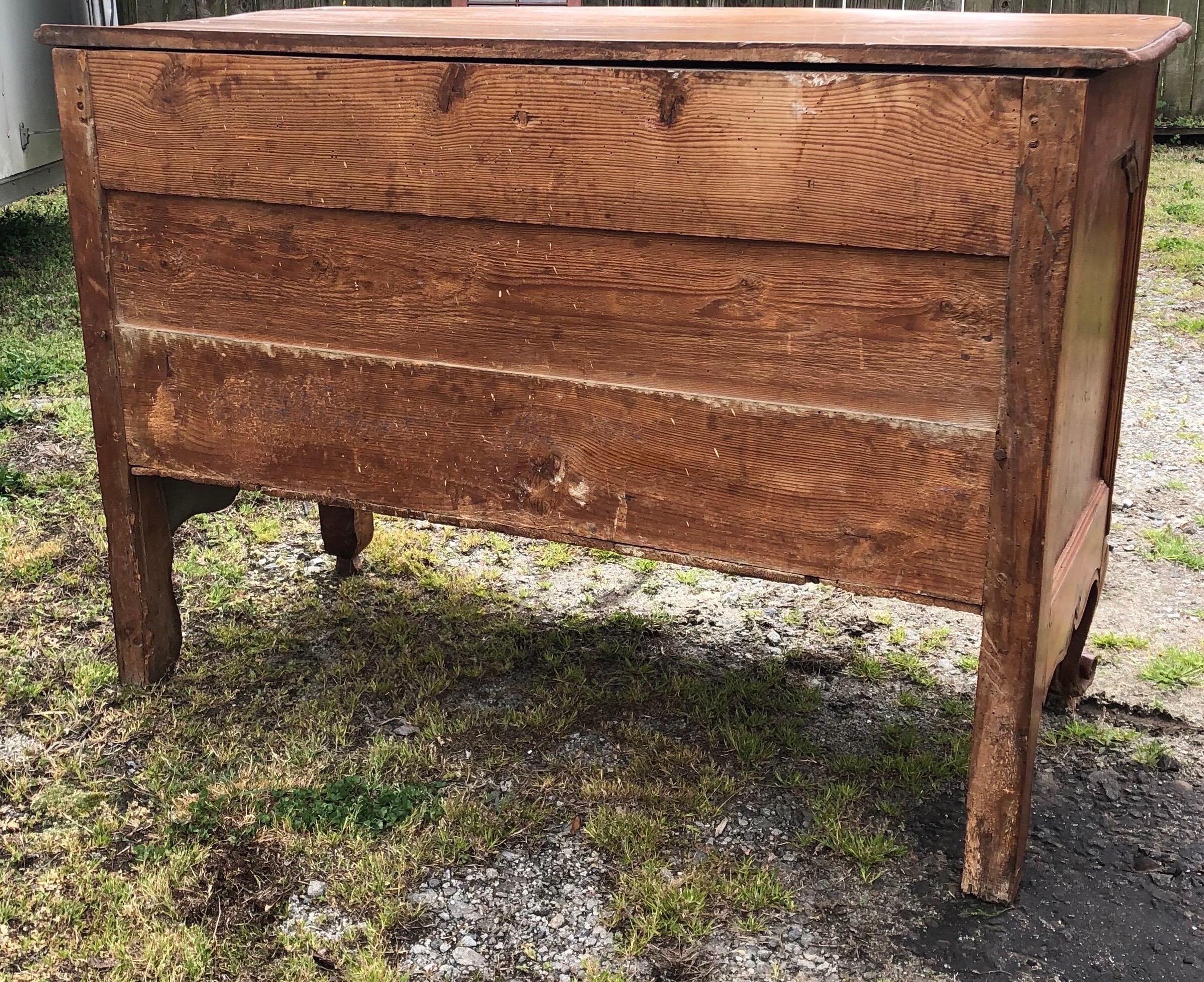 18th Century French Provincial Fruitwood 2-Drawer Commode For Sale 3