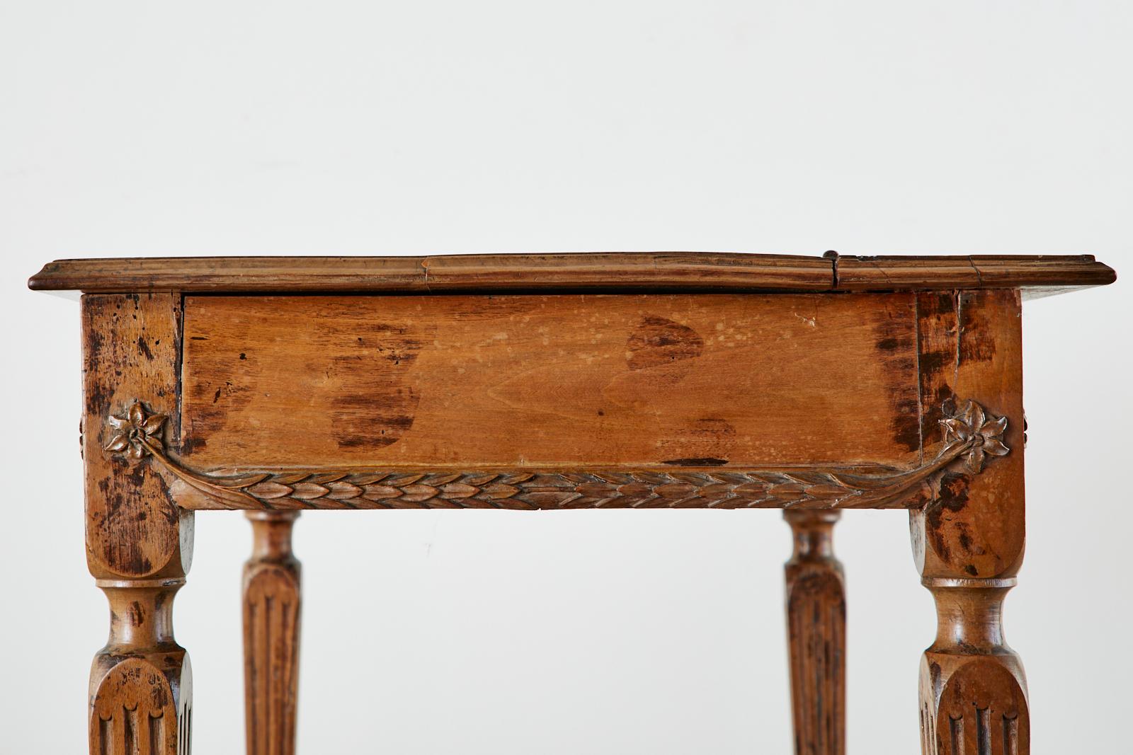 18th Century French Provincial Fruitwood Writing Table or Desk 4