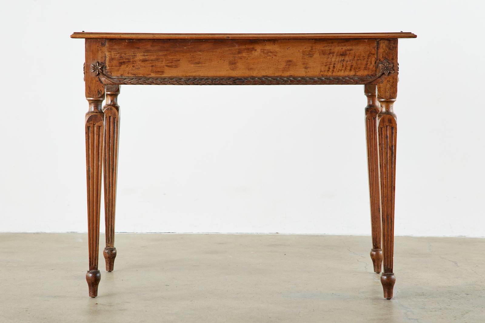 18th Century and Earlier 18th Century French Provincial Fruitwood Writing Table or Desk