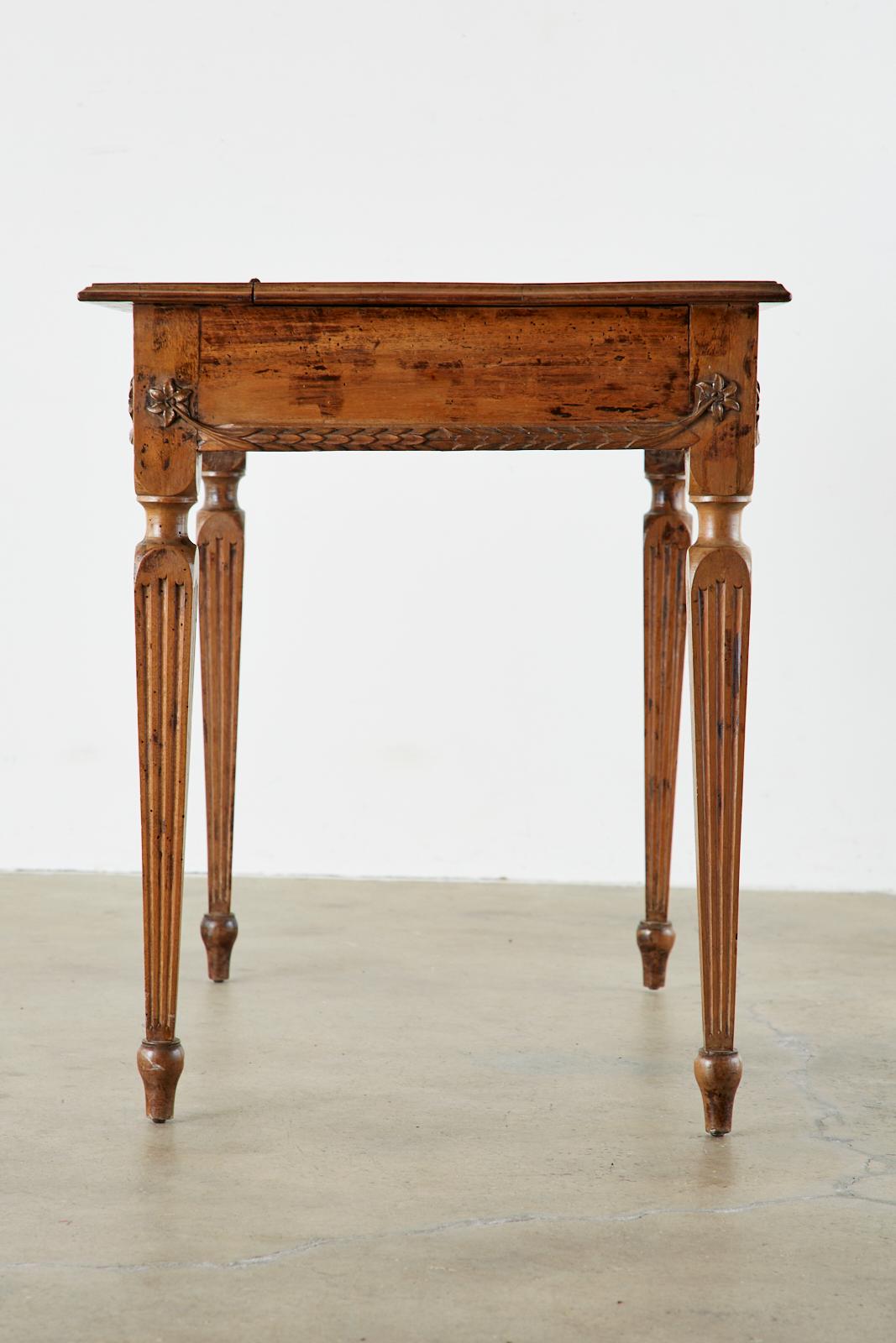 18th Century French Provincial Fruitwood Writing Table or Desk 1