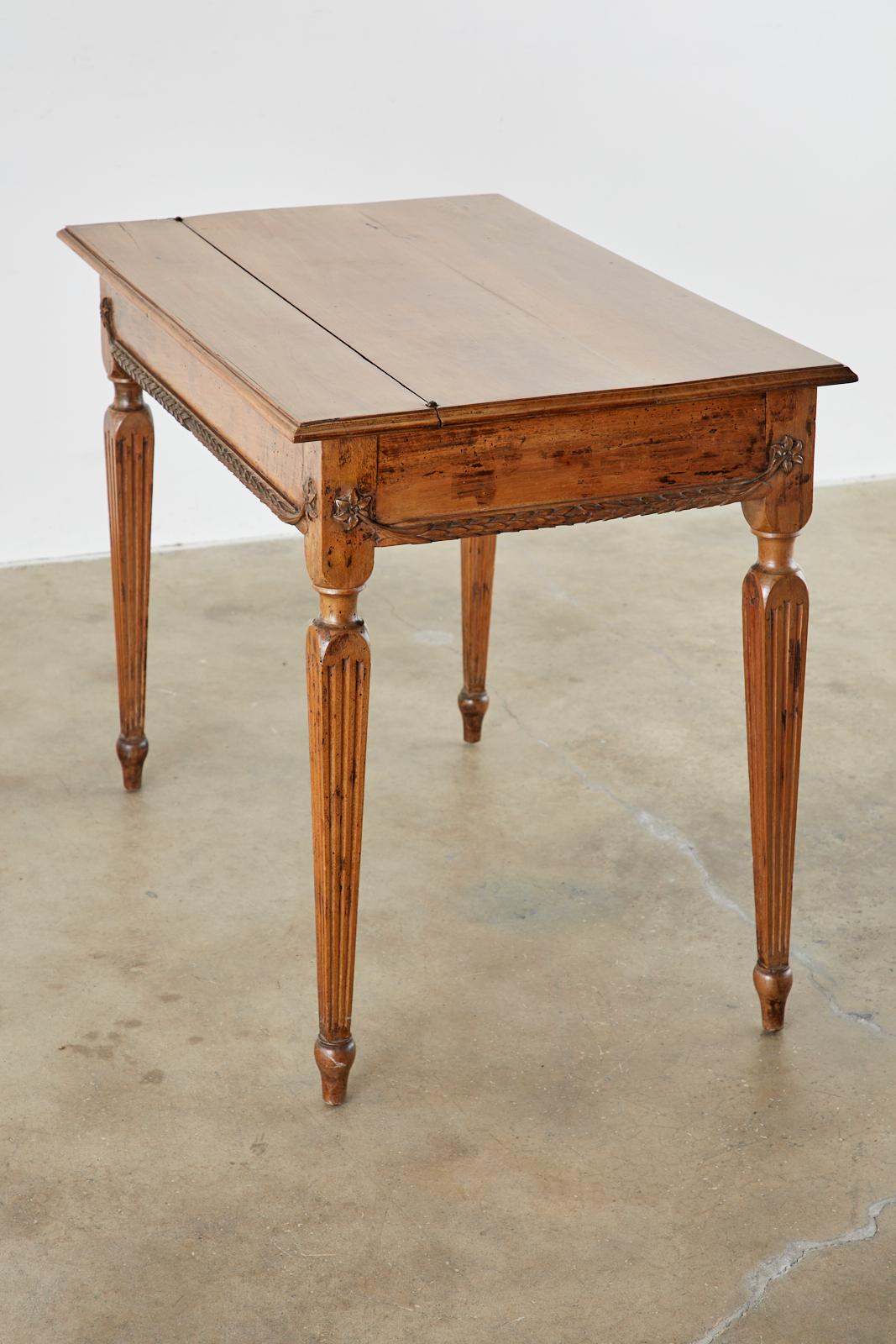 18th Century French Provincial Fruitwood Writing Table or Desk 3