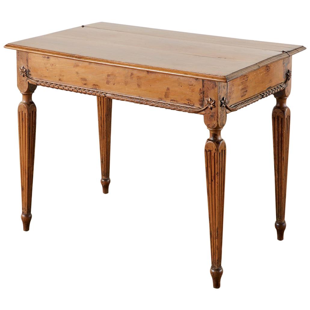 18th Century French Provincial Fruitwood Writing Table or Desk