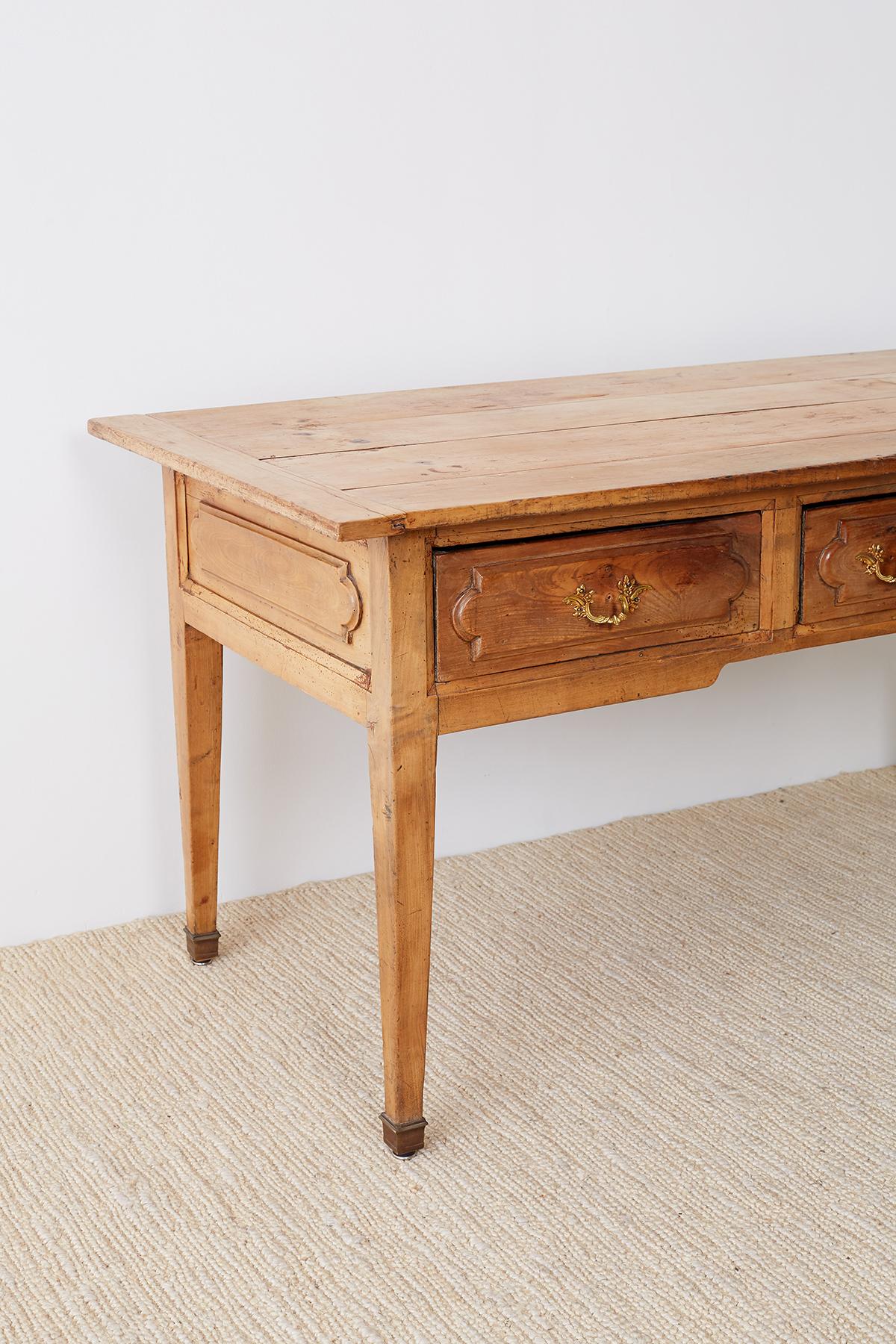 18th Century French Provincial Library Table or Console In Distressed Condition In Rio Vista, CA