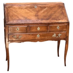 18th Century French Provincial Louis XV Cherry Slant Front Desk