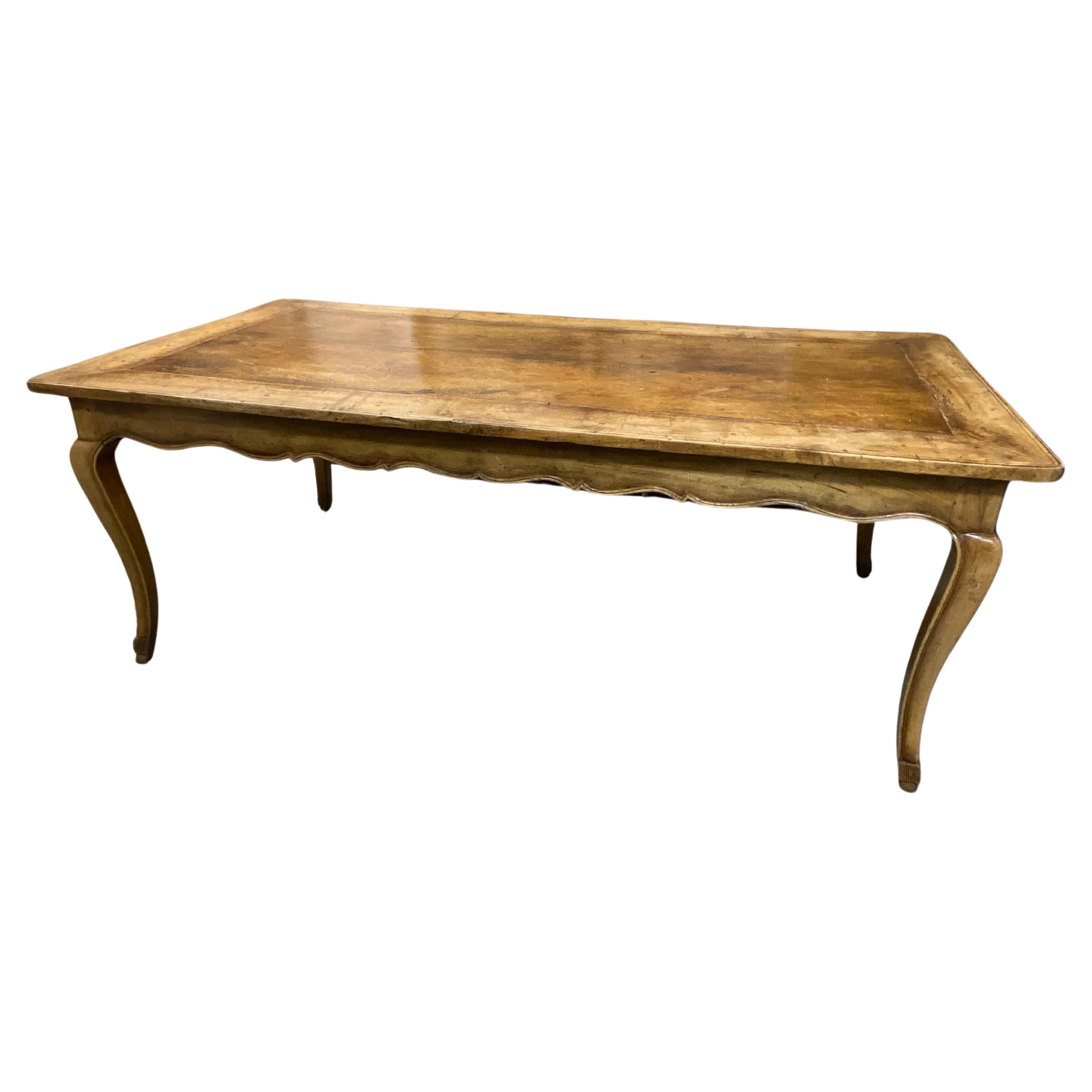 18th Century French Provincial Louis XV Cherrywood & Oak Dining Table For Sale