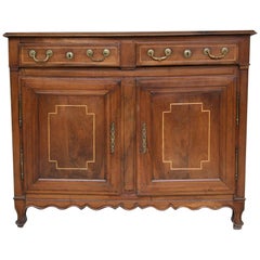 18th Century French Provincial Louis XV Sideboard Made of Walnut with Marquetry
