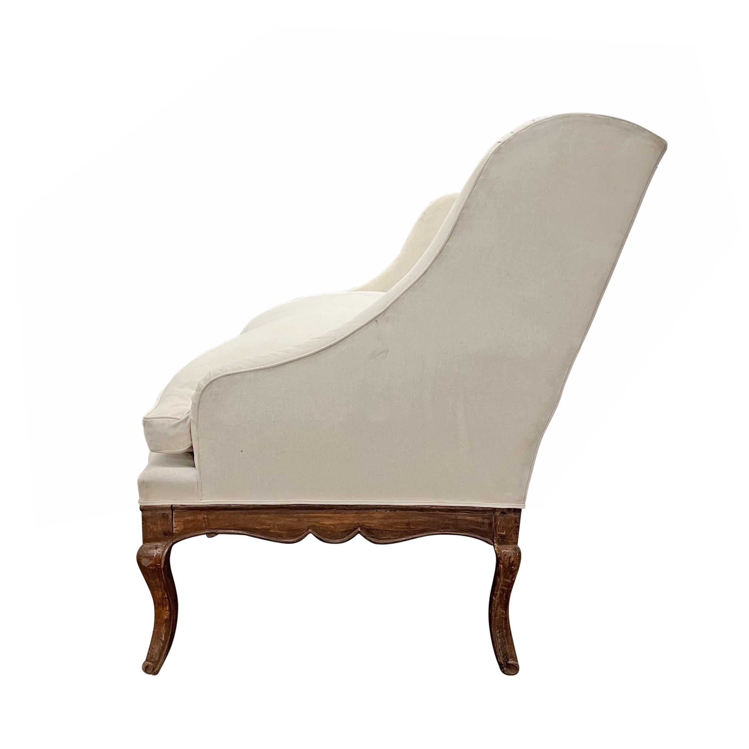 Walnut 18th Century French Provincial Louis XV Sofa