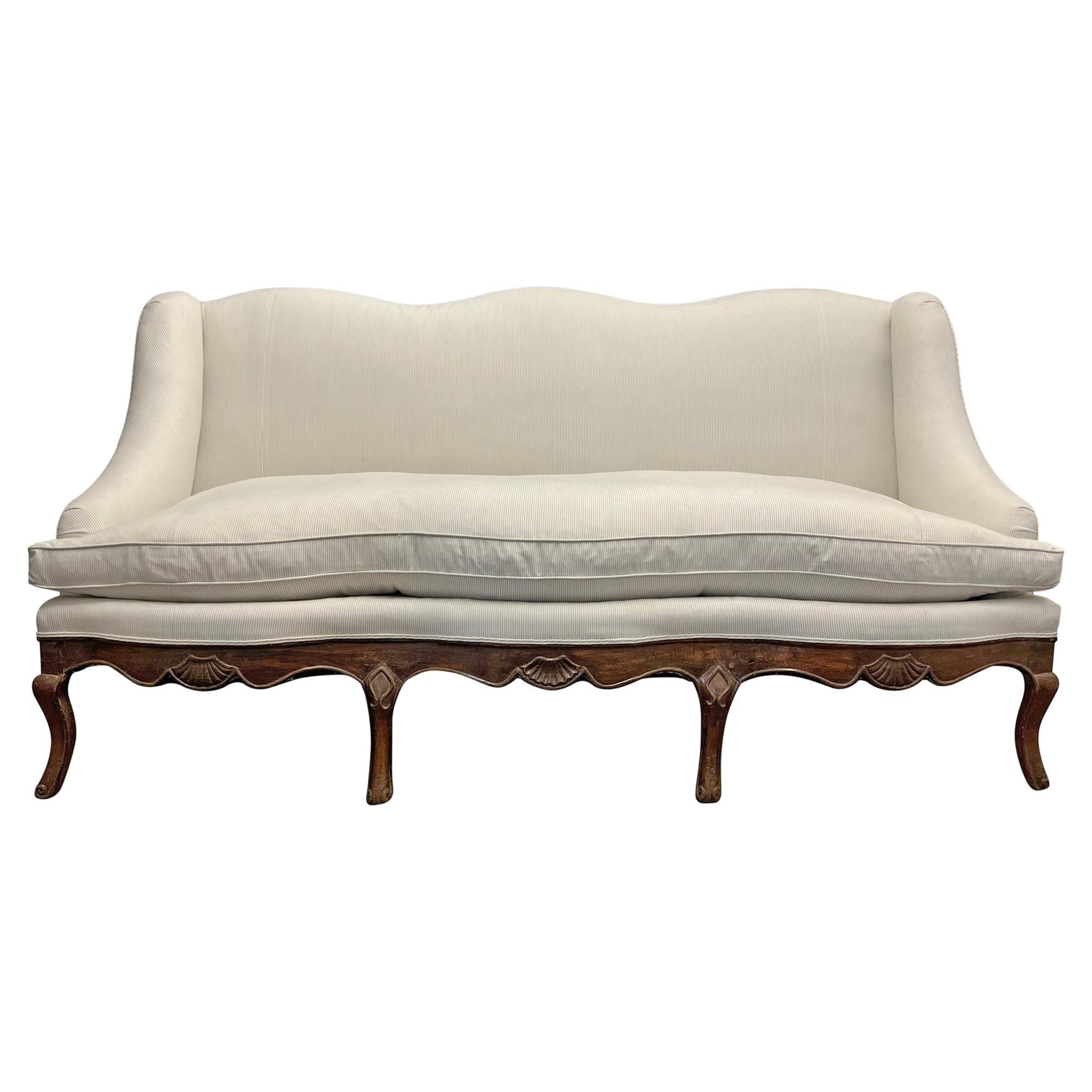 18th Century French Provincial Louis XV Sofa For Sale