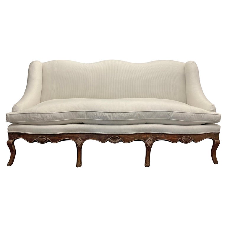 Slipcovered Sofa with Tufted French Mattress Style Seat Cushion For Sale at  1stDibs