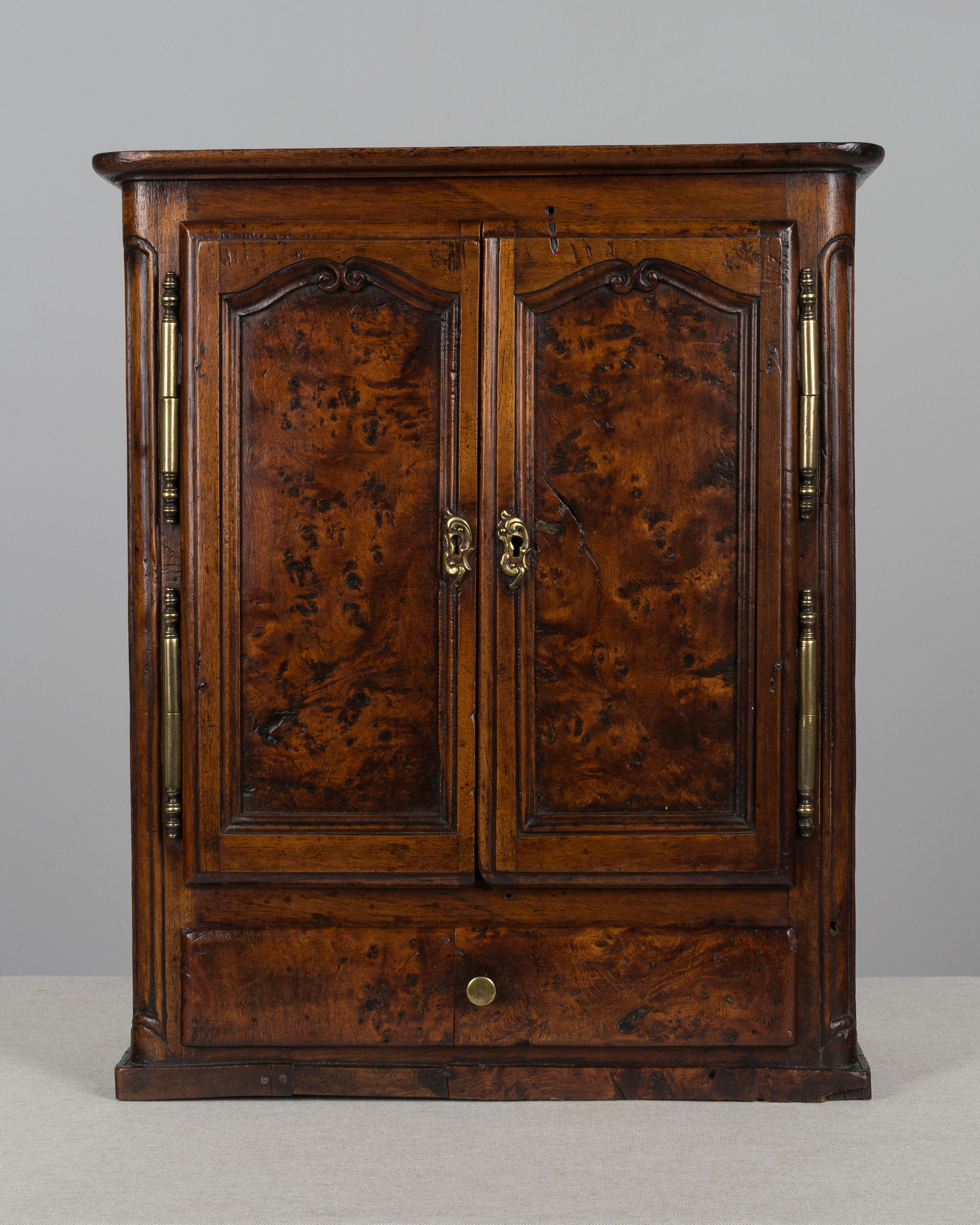 Louis XV 18th Century French Provincial Miniature Armoire For Sale