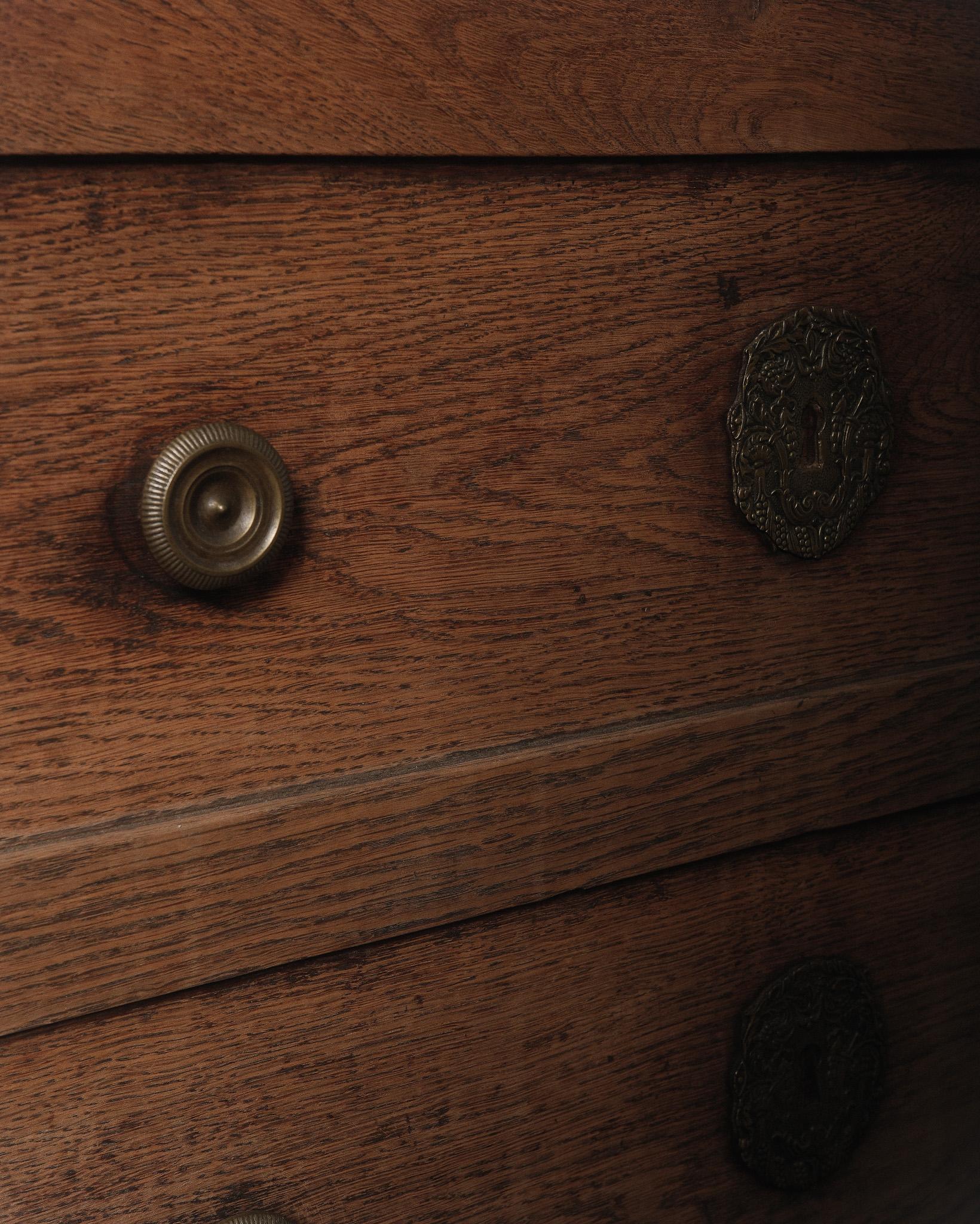 18th Century French Provincial Oak Coffer Chest with Drawers For Sale 3