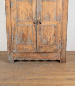 18th Century French Provincial Oak Painted Cupboard