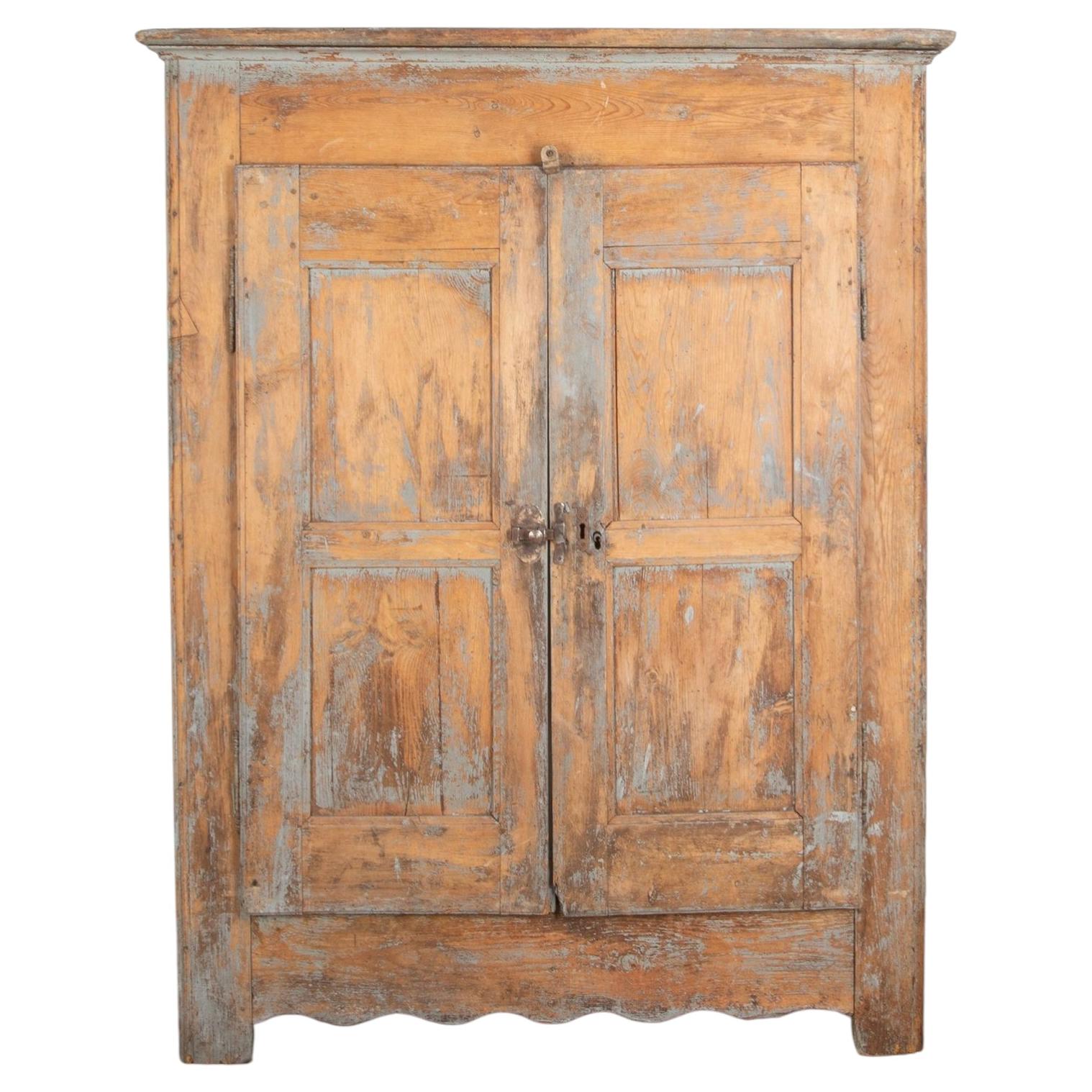18th Century French Provincial Oak Painted Cupboard For Sale