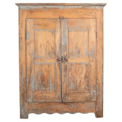 18th Century French Provincial Oak Painted Cupboard