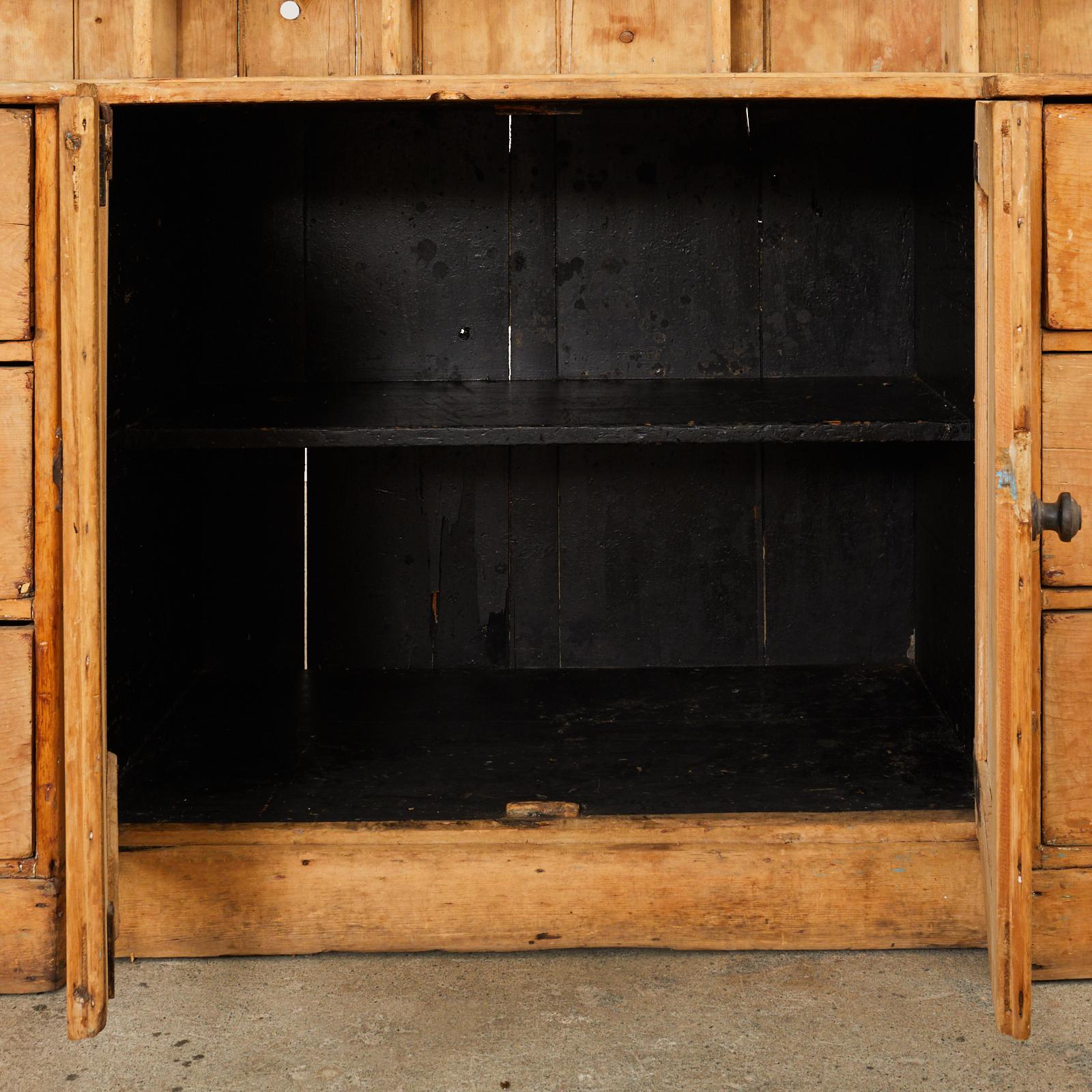 18th Century French Provincial Pine Farmhouse Dresser with Cupboard For Sale 2