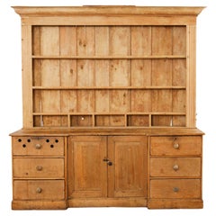 Used 18th Century French Provincial Pine Farmhouse Dresser with Cupboard
