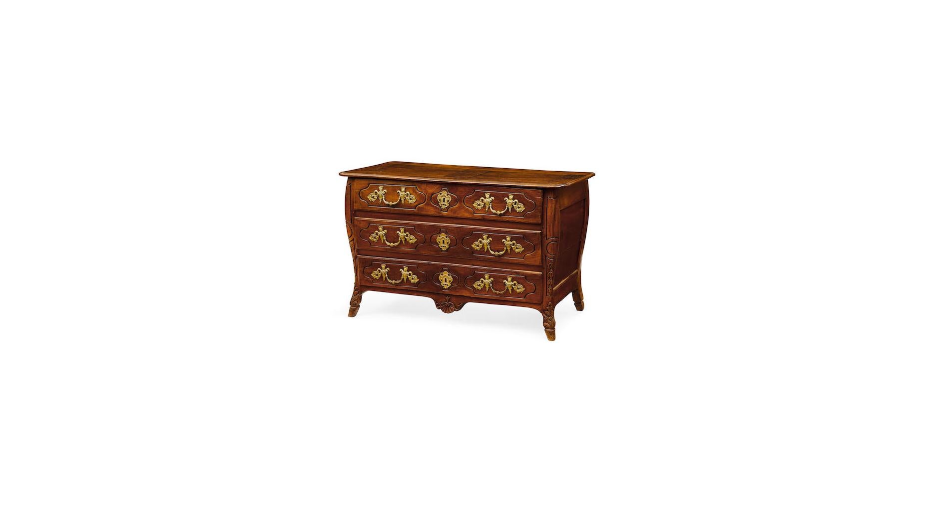 18th Century French Provincial Regence Carved Walnut Commode 6