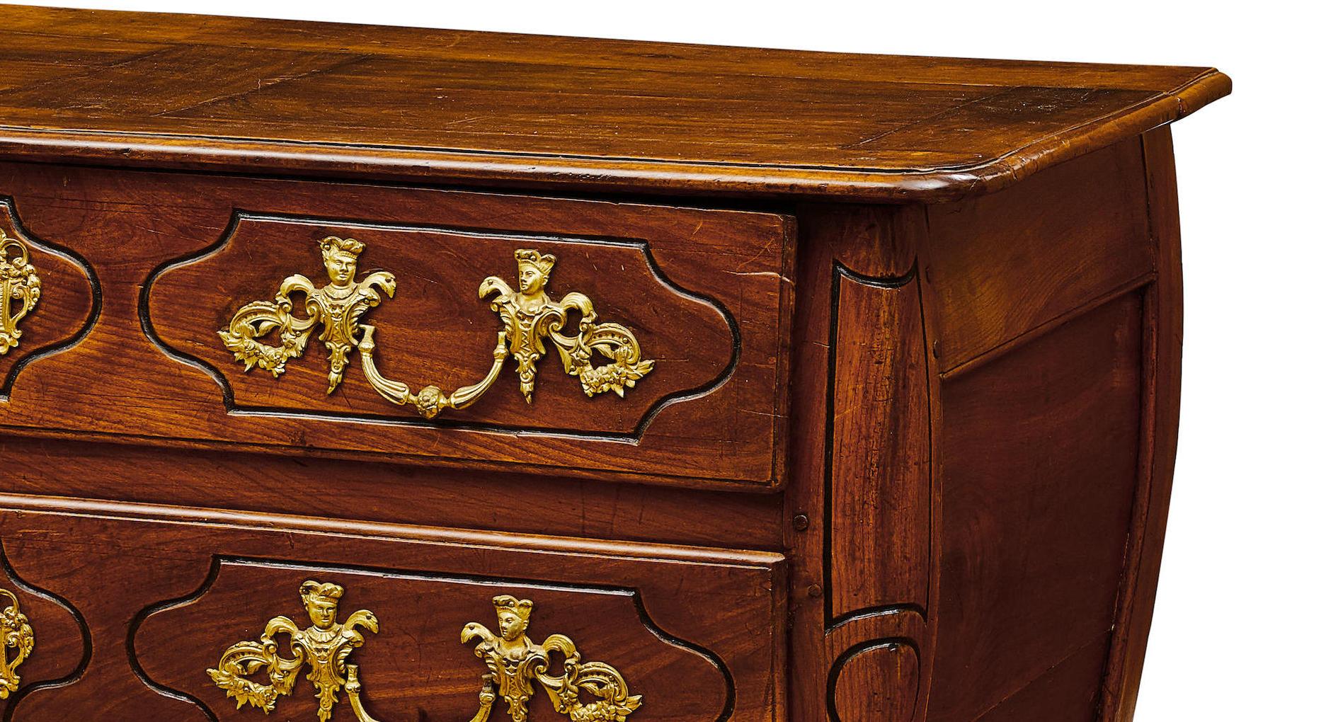 18th Century and Earlier 18th Century French Provincial Regence Carved Walnut Commode