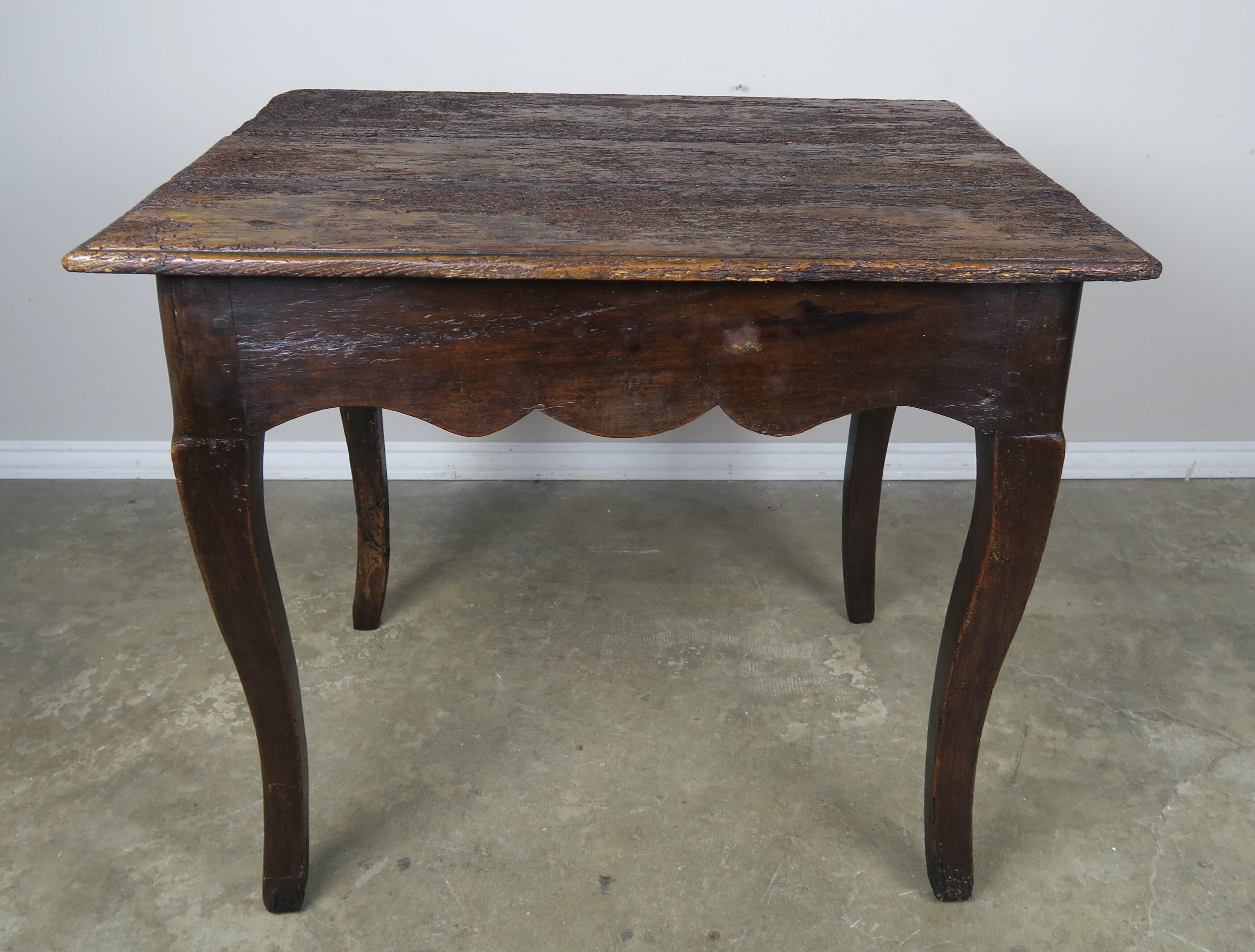 18th Century French Provincial Style Table with Drawer 4