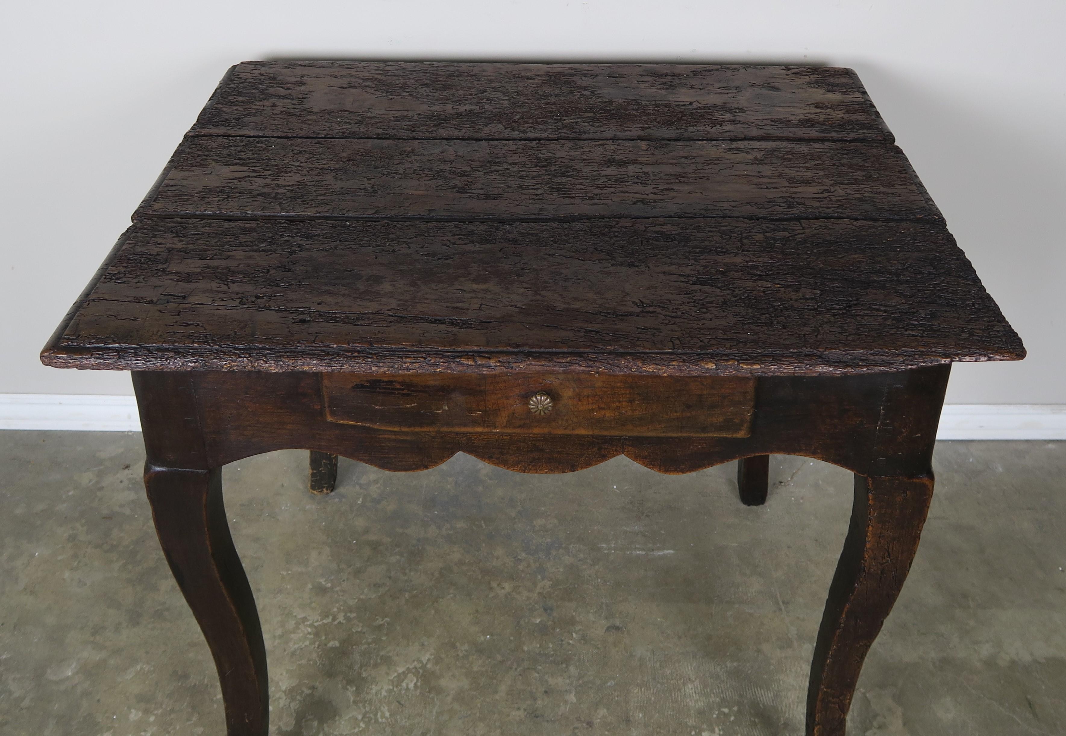 18th Century French Provincial Style Table with Drawer 5