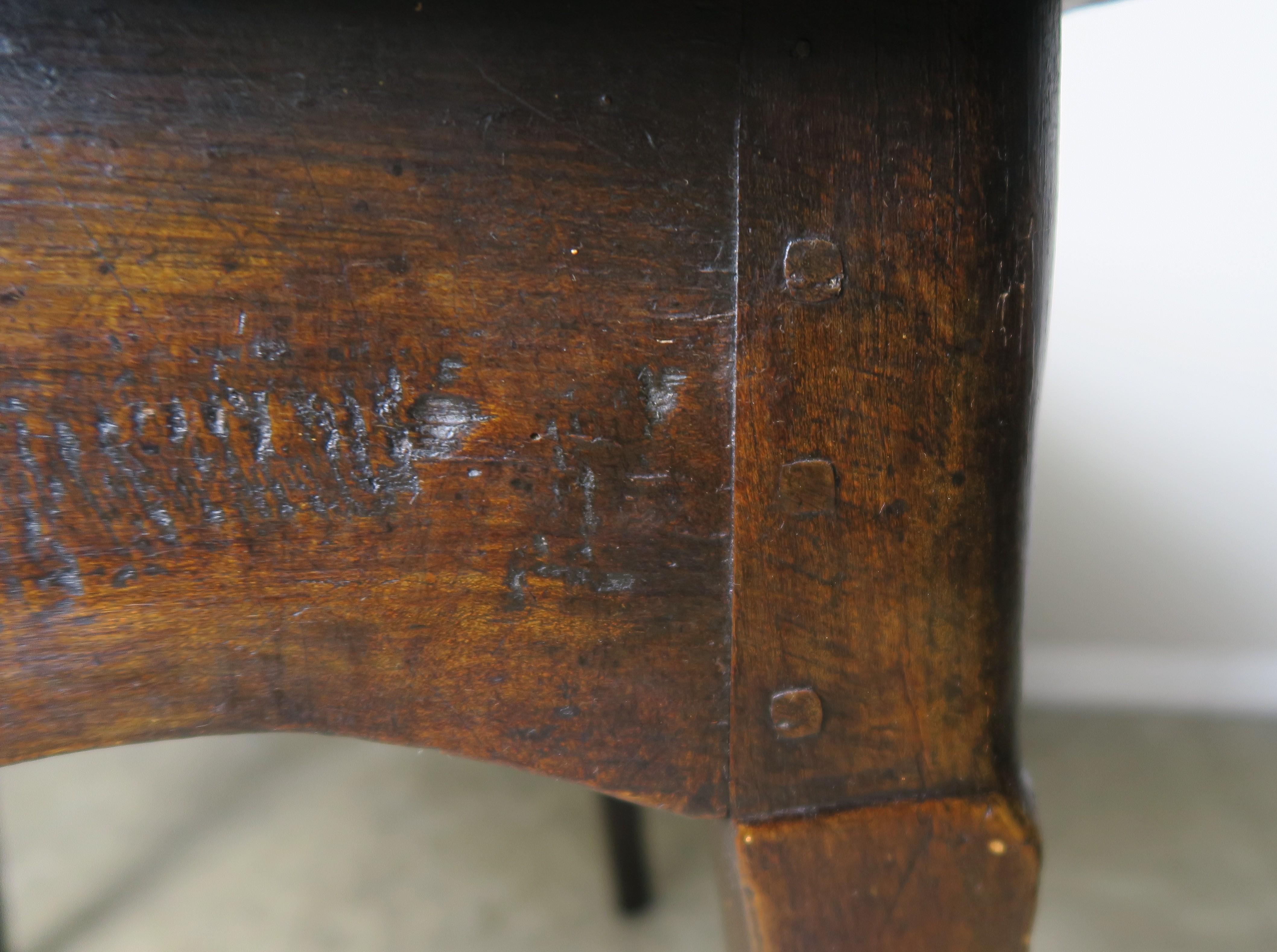 Walnut 18th Century French Provincial Style Table with Drawer