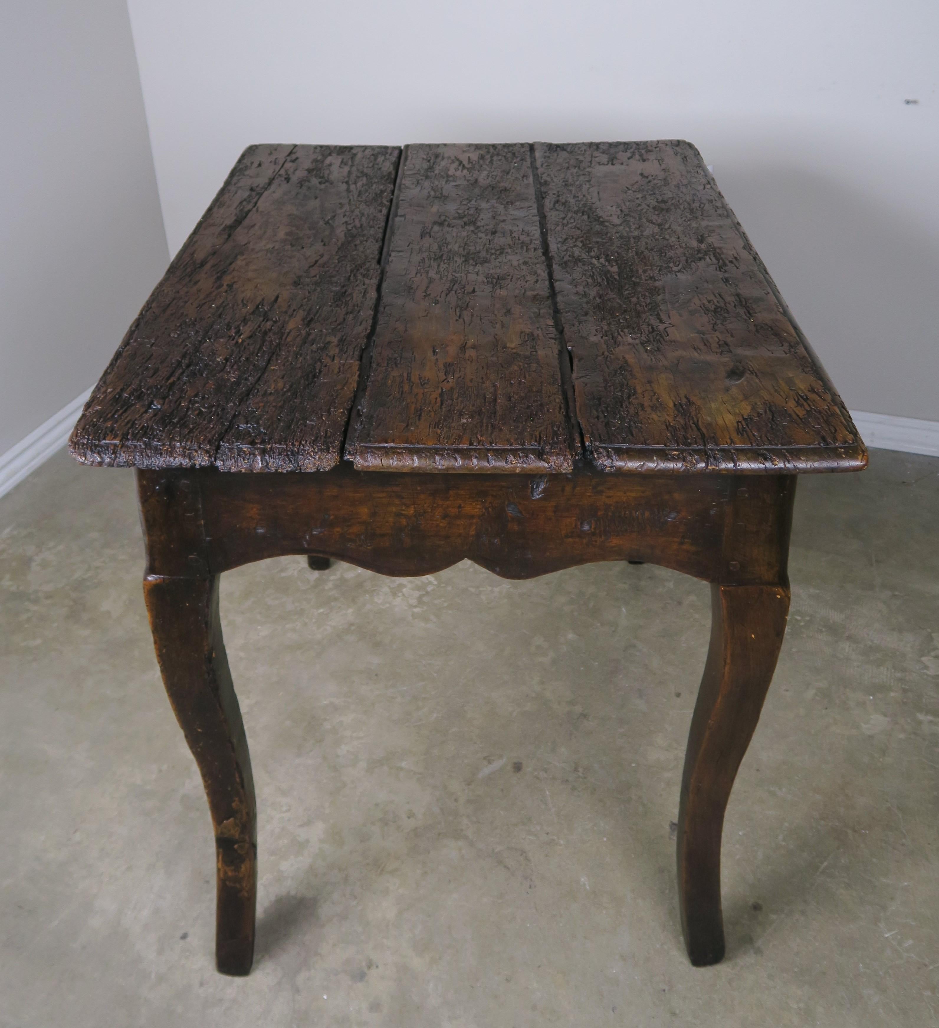 18th Century French Provincial Style Table with Drawer 1