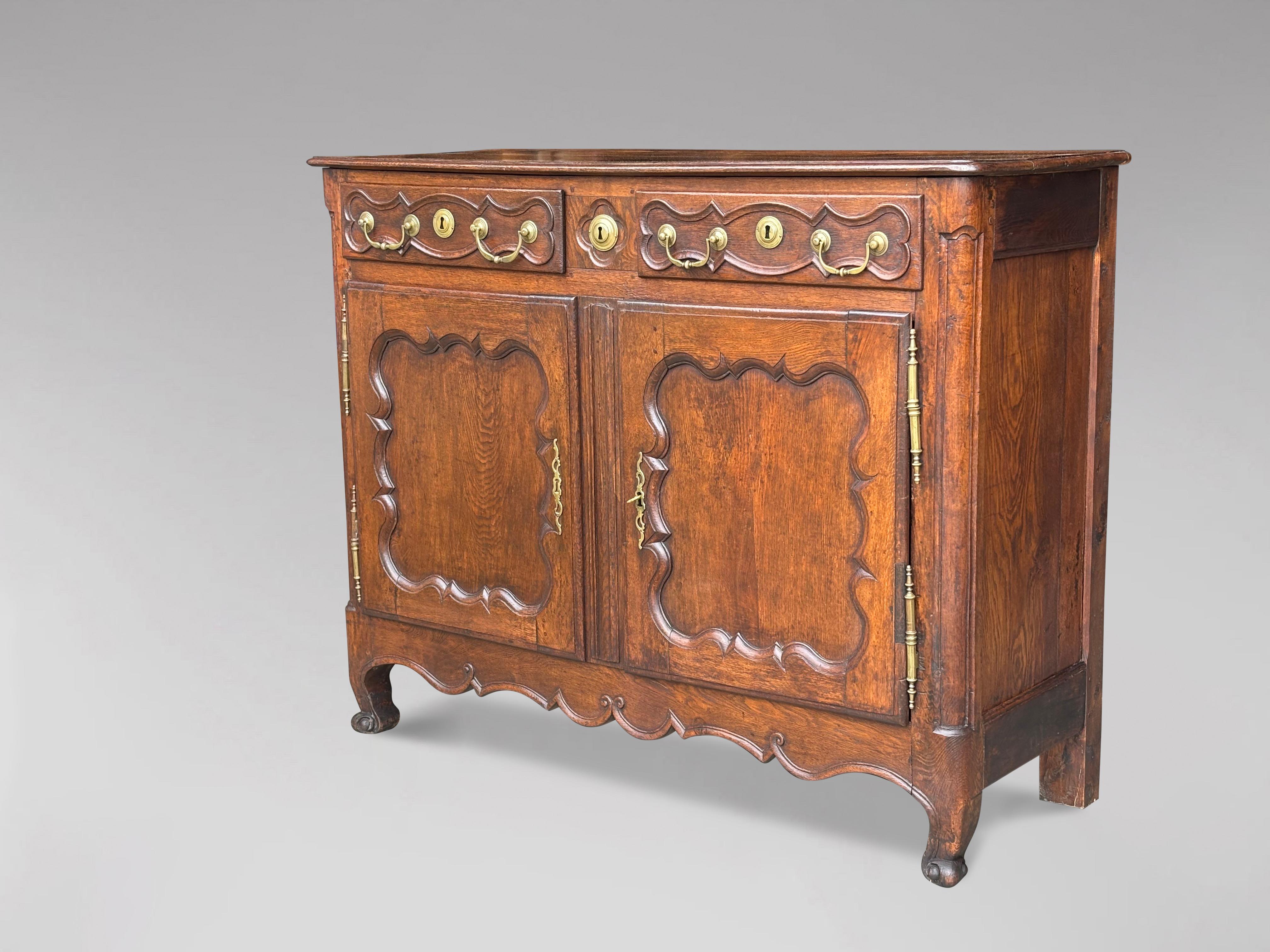18th Century and Earlier 18th Century French Provincial Walnut Buffet or Vaisselier For Sale