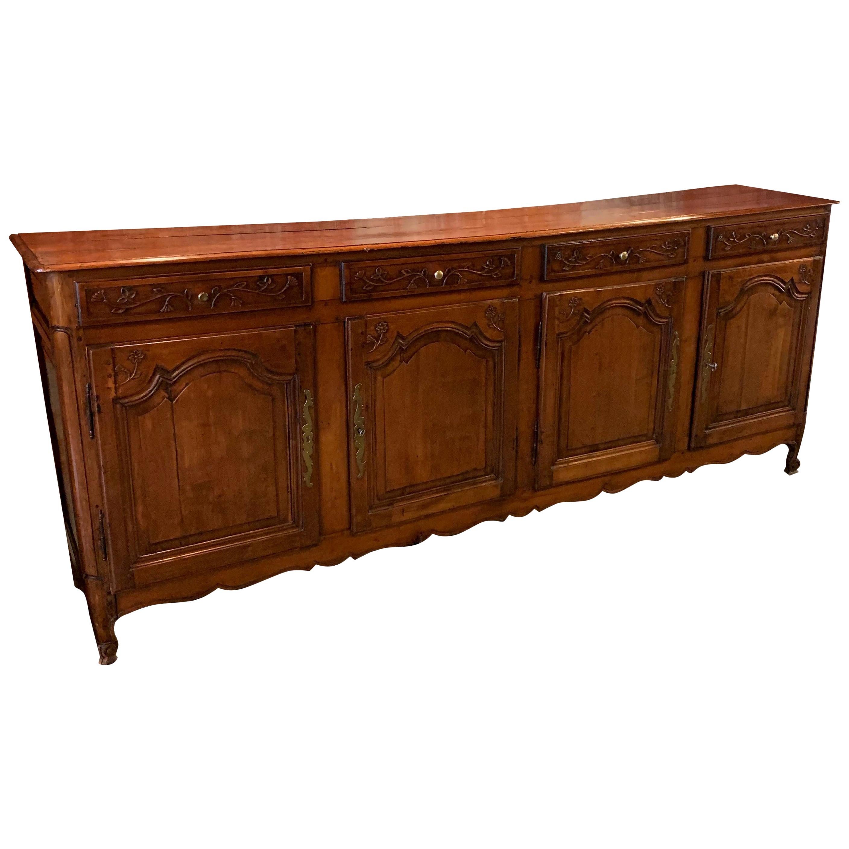 18th Century French Provincial Walnut Enfilade For Sale