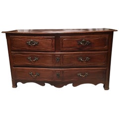 18th Century French Provincial Walnut Oversized Commode