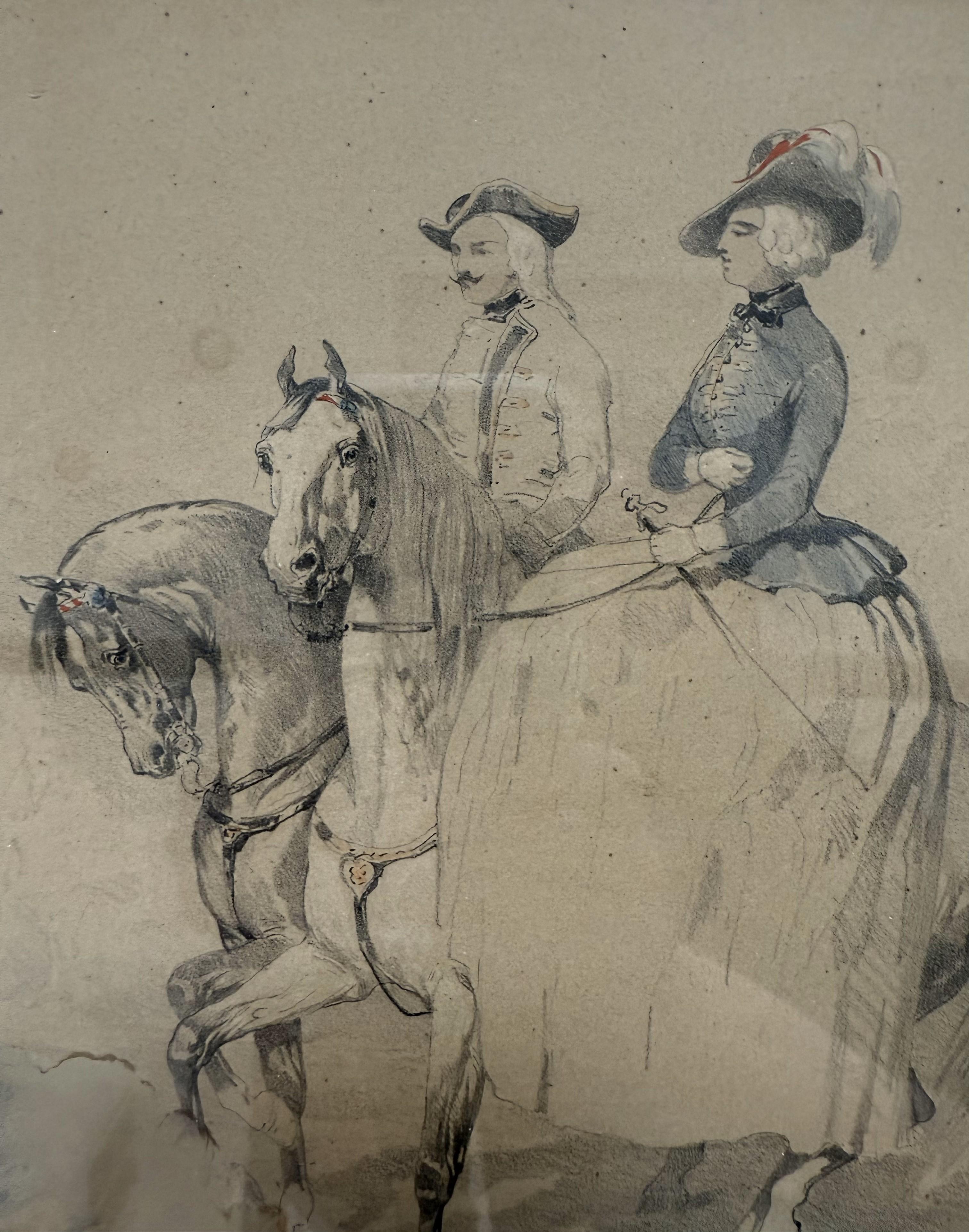 18th Century French Provincial Watercolor In Good Condition For Sale In Middleburg, VA